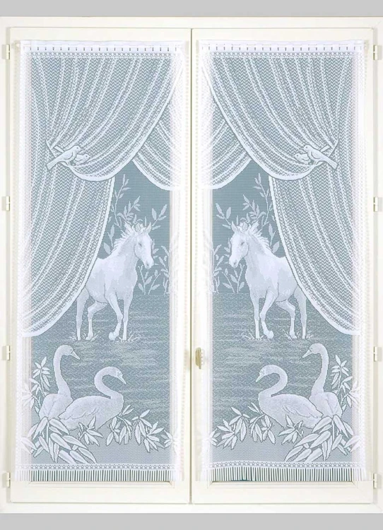 Paire de petits voilages Esprit "Equestre"
