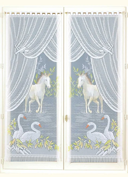 Paire de petits voilages Esprit "Equestre"