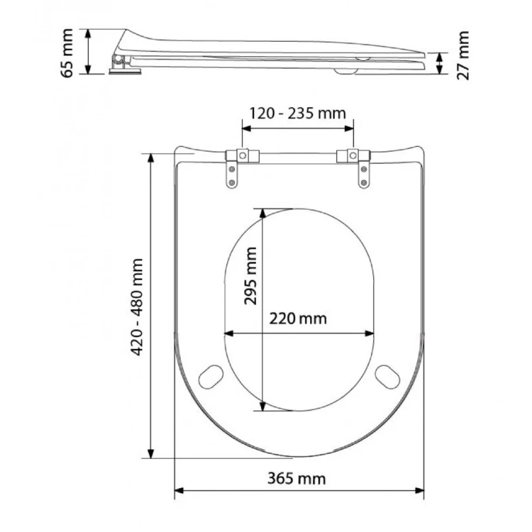 Abattant double OLFA déclipsable style Feng-Shui