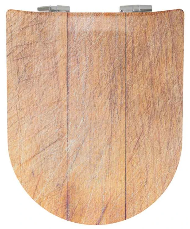 Abattant Double OLFA Déclipsable "Bois Brut"