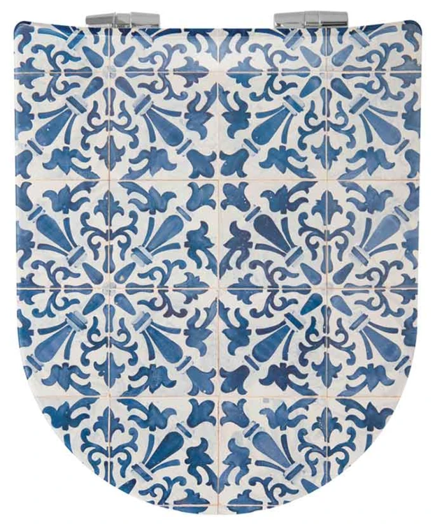 Abattant Double OLFA Déclipsable Motif "Azulejos "