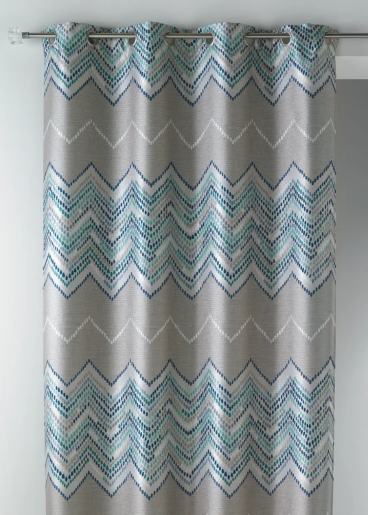 Rideau en jacquard à motifs "chevron"