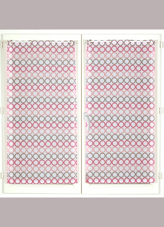 Paire de Petits voilages Rayures de "Cercles Colorés"