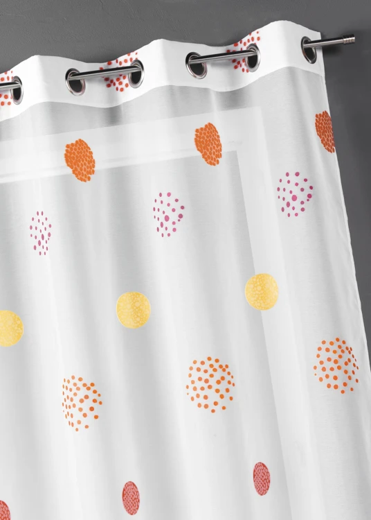 Voilage en Jacquard avec des Cercles en motifs