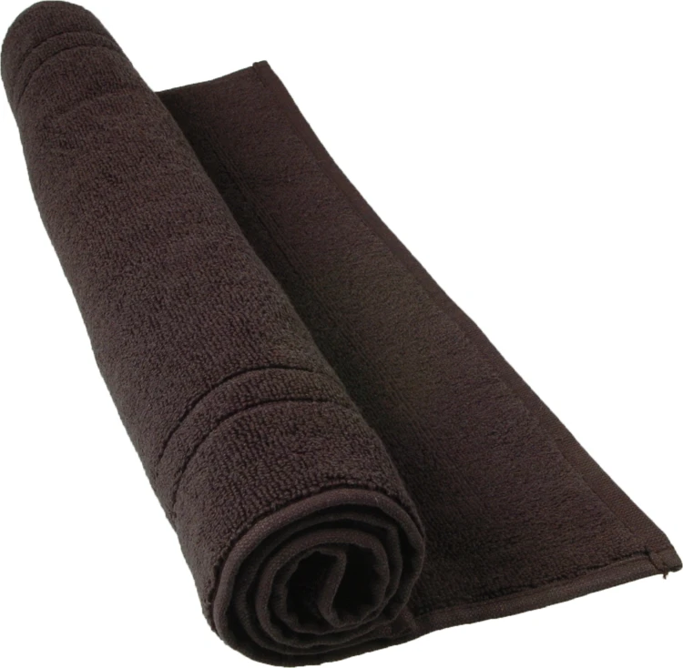 Alfombra de baño de algodón negro 50 x 80 cm