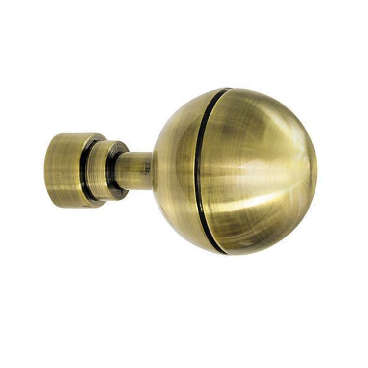Lot 2 embouts de tringle "sphère unie"