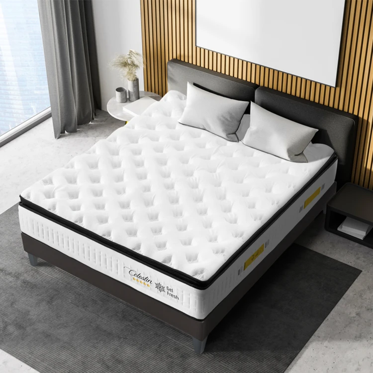 Matelas à ressorts ensachés et mémoire de forme