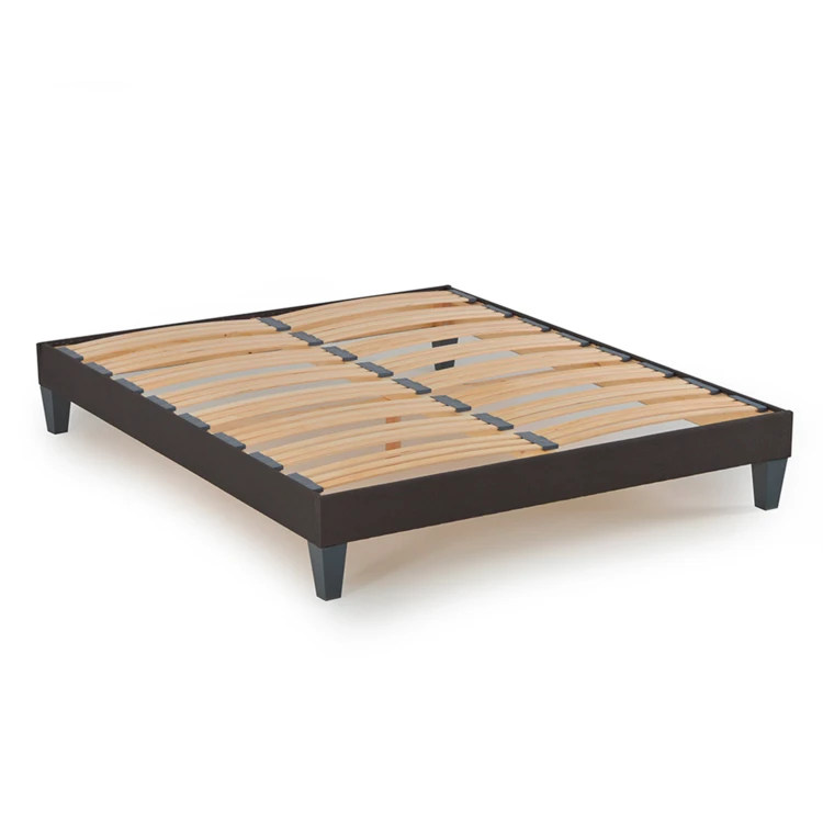 Ensemble matelas ressorts ensachés et sommier en bois