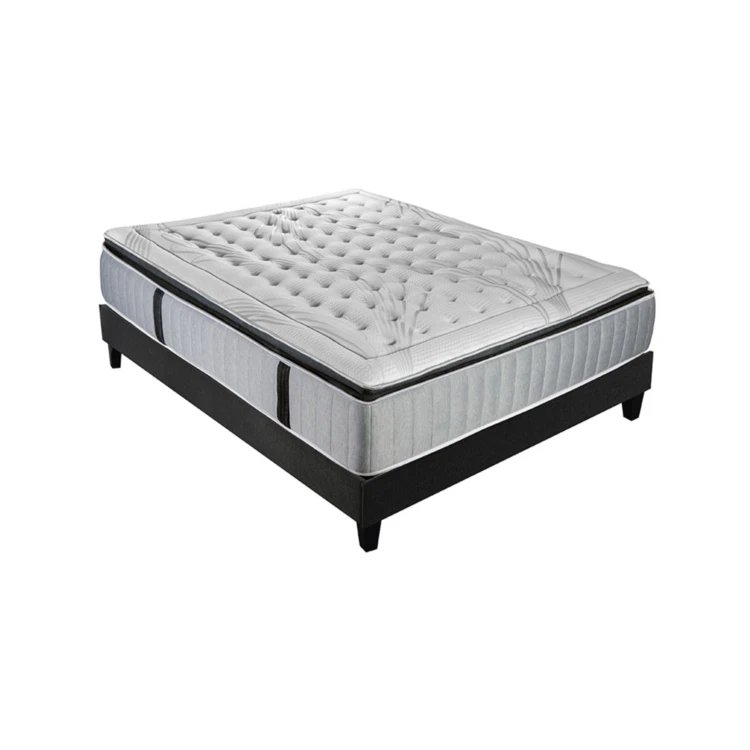 PHIGALIE - Matelas ressorts ensachés + sommier bois