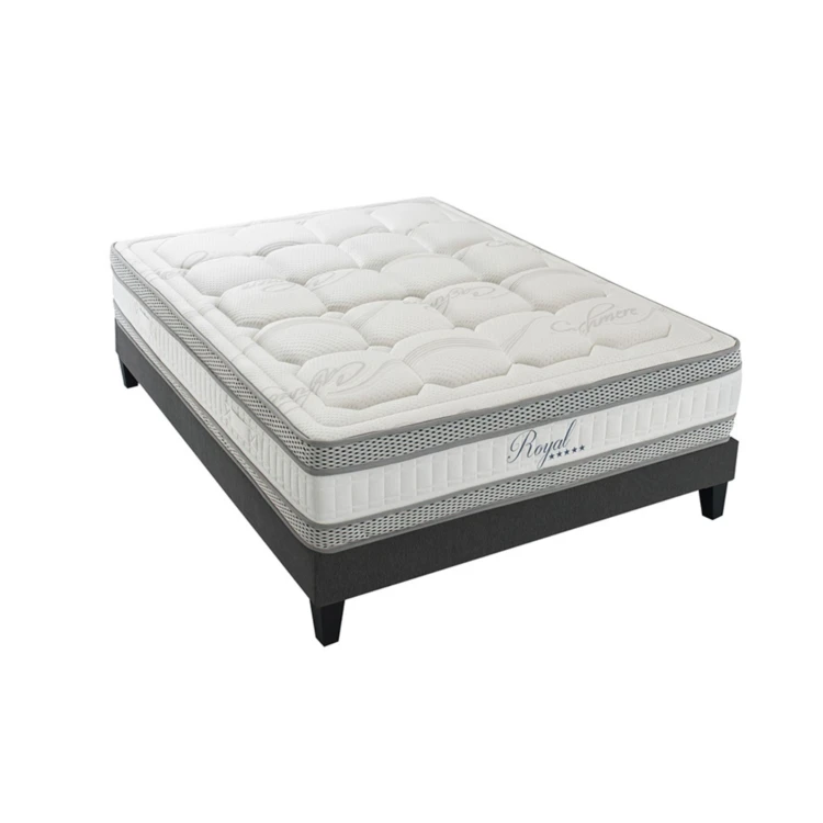 ROYAL 5* - Matelas mémoire de forme + sommier bois mi-ferme