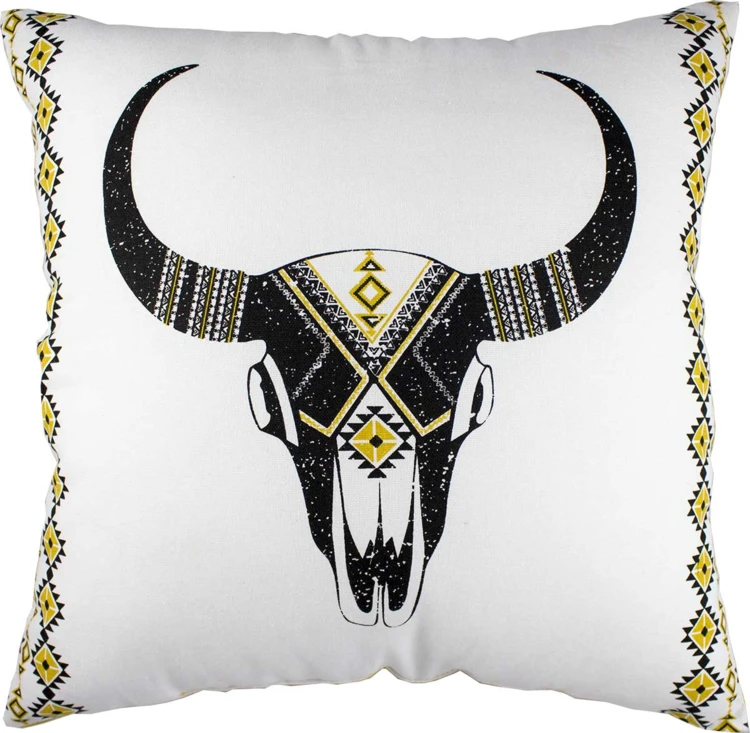 Coussin Imprimé "Tête de Buffle"