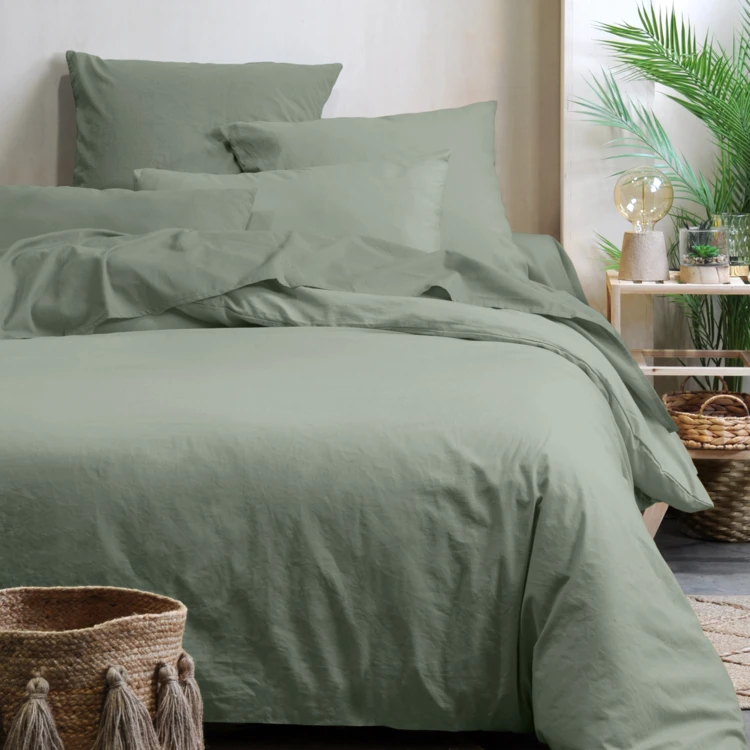 Housse de couette unie en coton bio