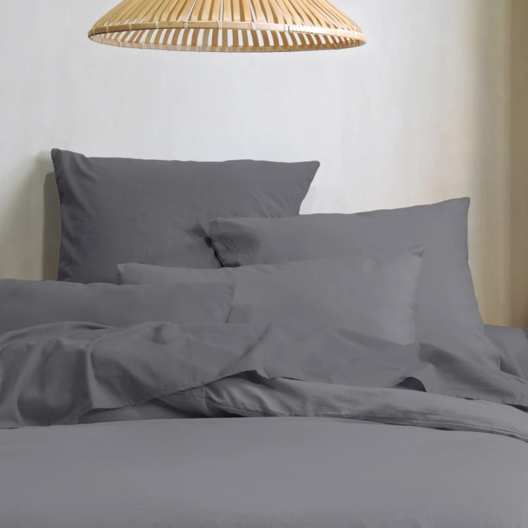 Funda de almohada lisa en algodón orgánico