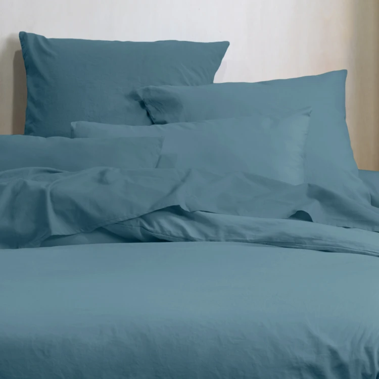 Funda de almohada lisa en algodón orgánico