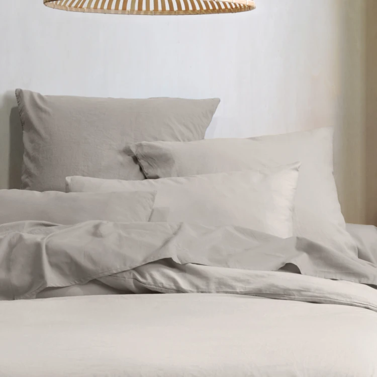 Funda de almohada lisa en algodón orgánico