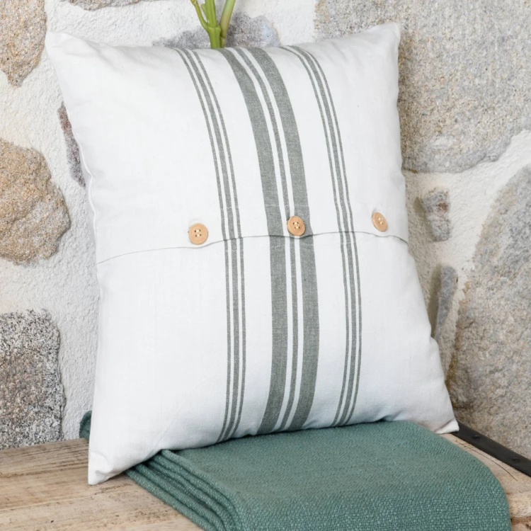 Coussin déhoussable esprit tapissier