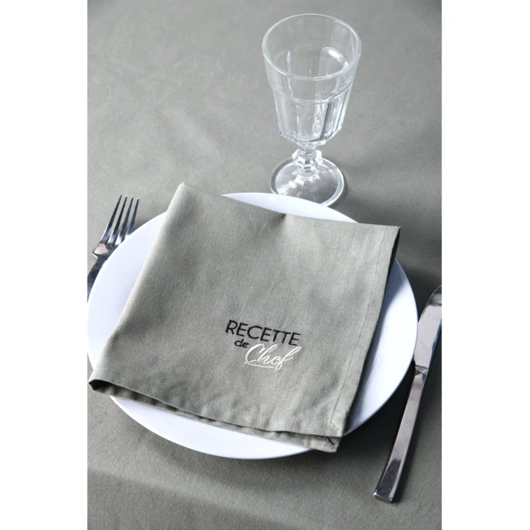 Duo de serviettes de tables bicolores