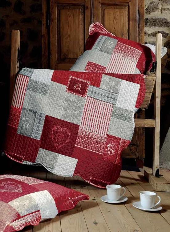 Boutis et Taies avec Imprimé Patchwork Romantique