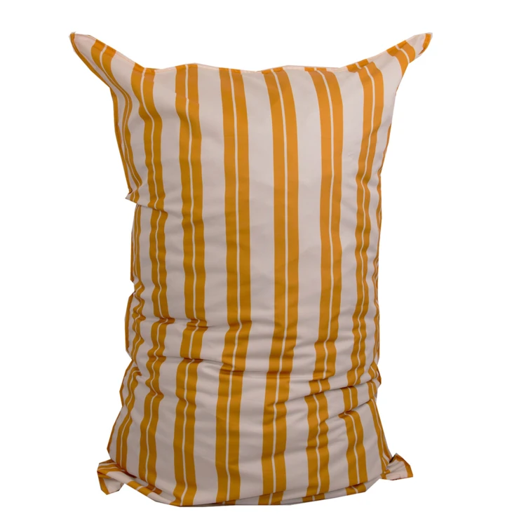 Pouf extérieur XXL à rayures