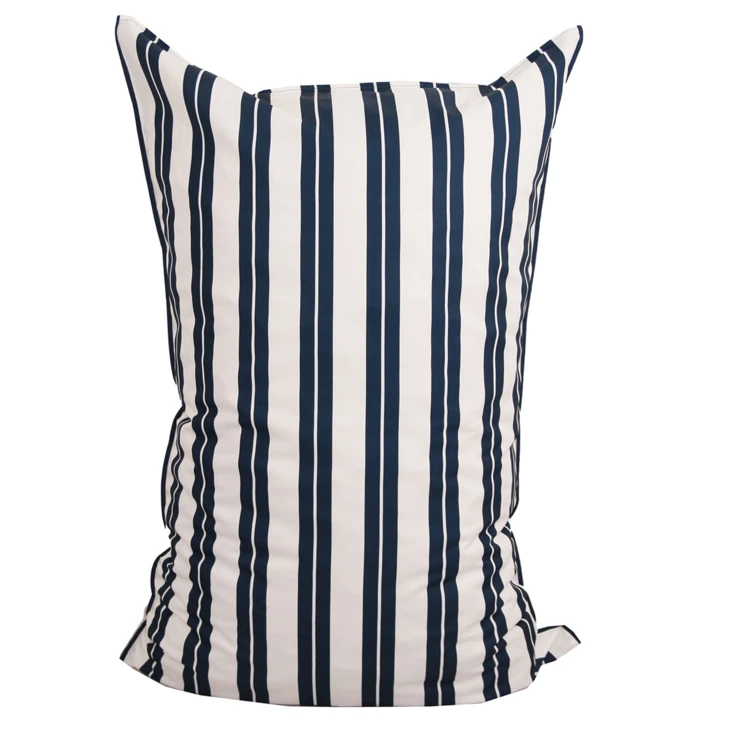 Pouf extérieur XXL à rayures