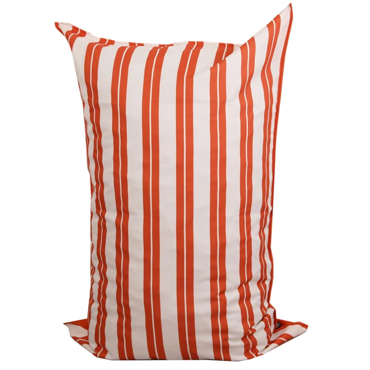 Pouf extérieur XXL à rayures