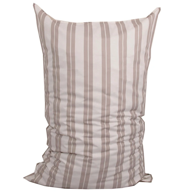 Pouf extérieur XXL à rayures