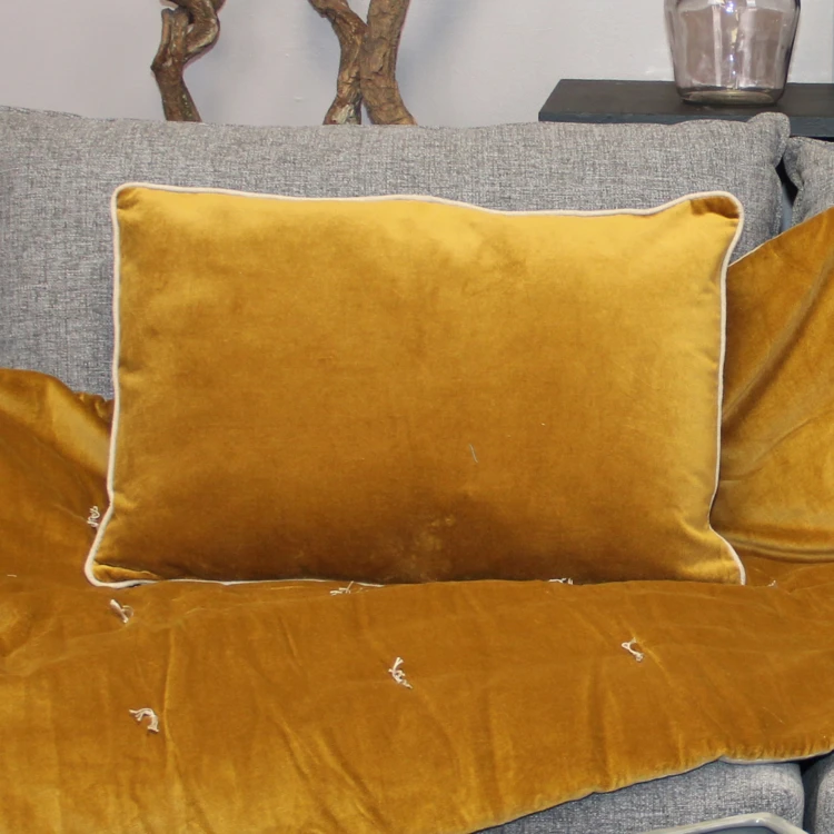 Coussin en velours réversible