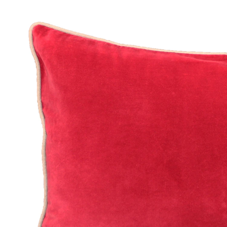 Coussin en velours réversible