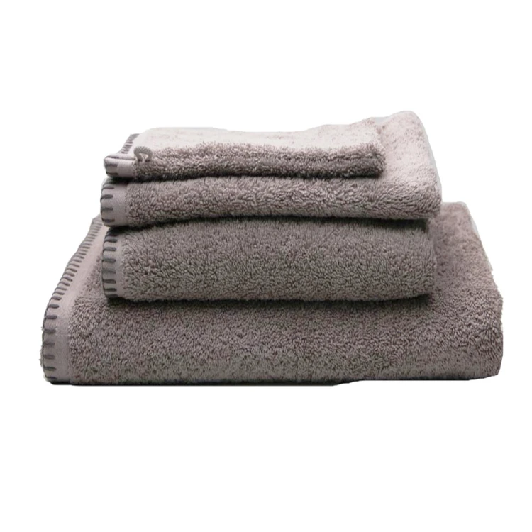 Serviette Grand Hotel surpiqure noire