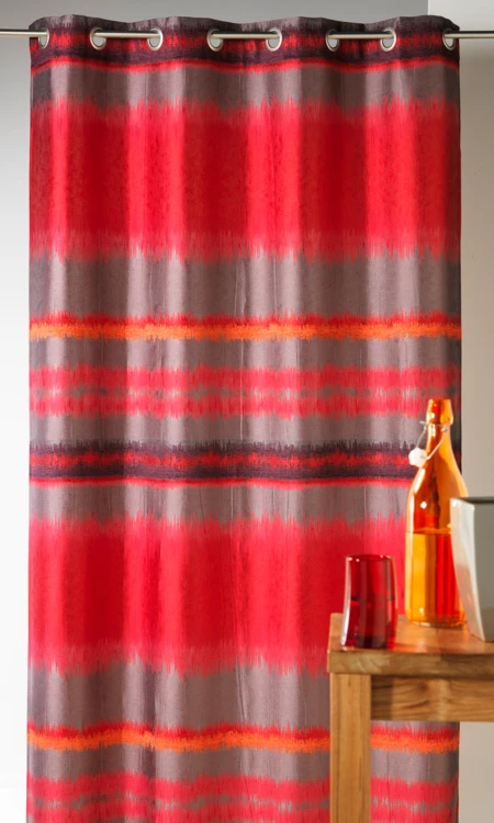 Rideau d'ameublement en jacquard style IKAT