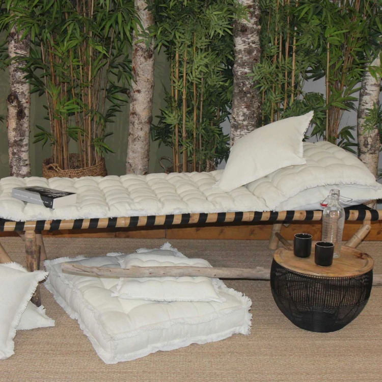 Matelas bain de soleil frangé