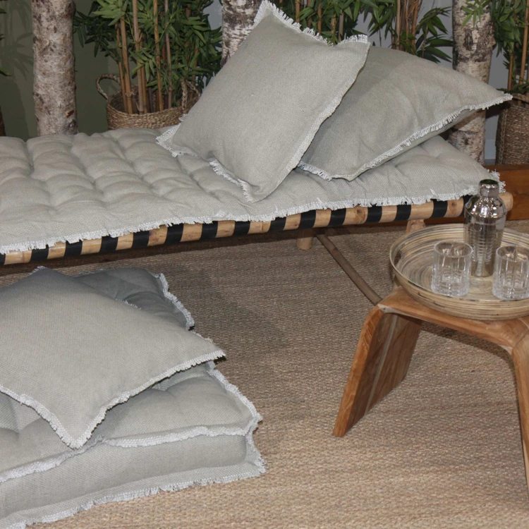 Matelas bain de soleil frangé