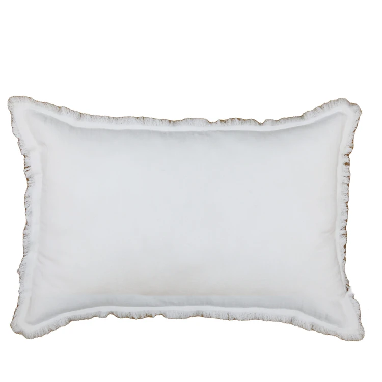 Coussin rectangulaire à franges