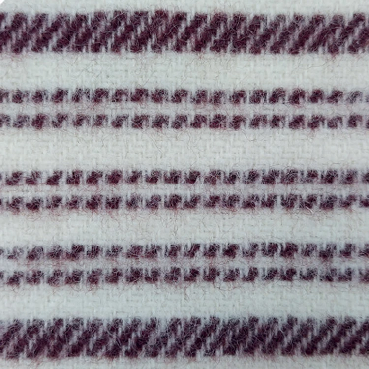 Manta a rayas de lana mezclada