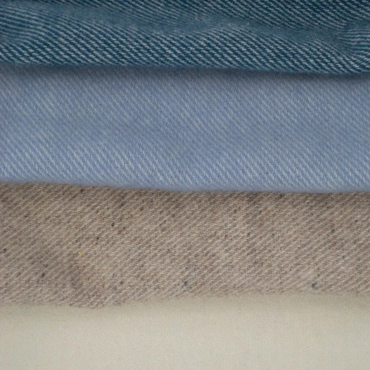 Couverture en laine mélangée effet denim