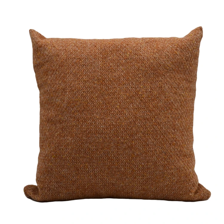 Housse de coussin en laine avec micro-motif losange 