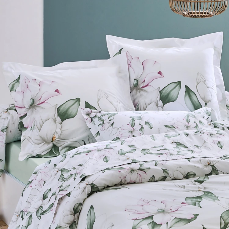 Parure housse de couette Magnolia Sauge