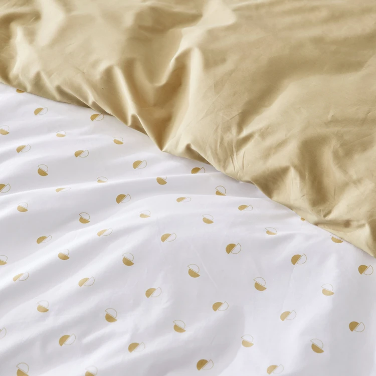 Parure de couette en percale de coton au style géométrique