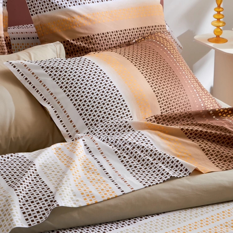 Funda de almohada con diseño geométrico de algodón