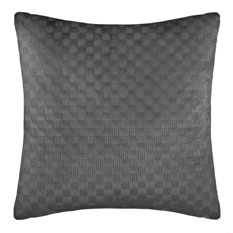 Coussin déhoussable en velours reliefé