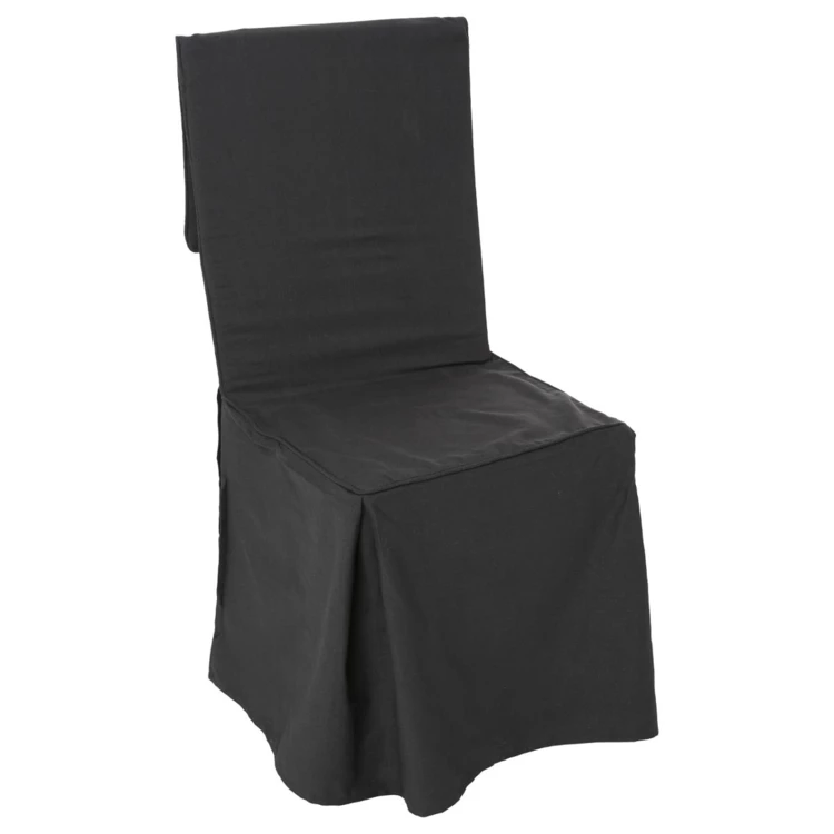 Housse de chaise unie à faux plis
