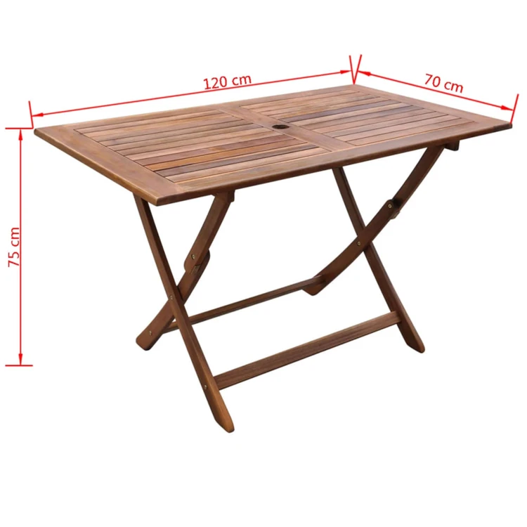 Table de jardin en acacia massif