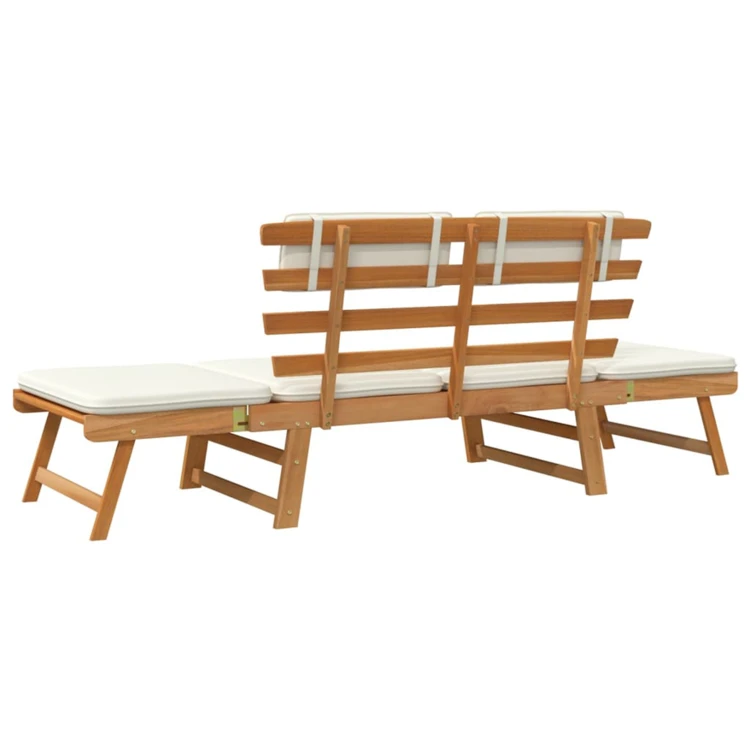 Banc de jardin avec coussins 2-en-1