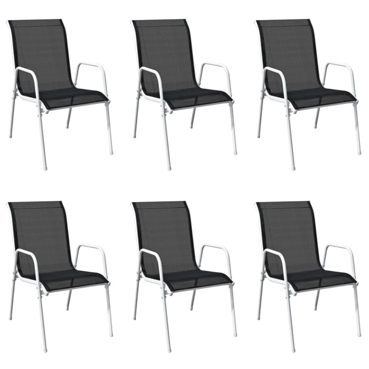 Lot de 6 chaises de jardin empilables