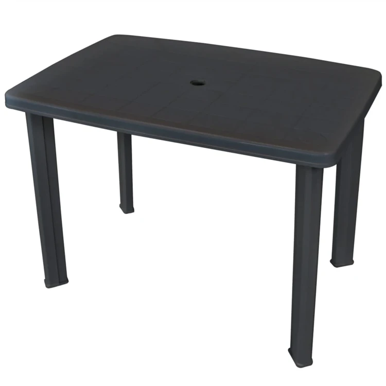 Table de salon de jardin en pvc