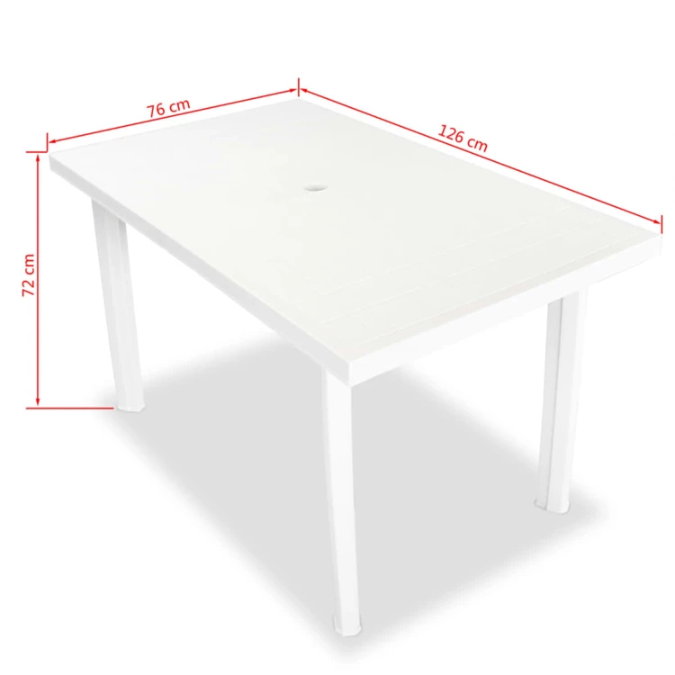 Table rectangulaire en pvc