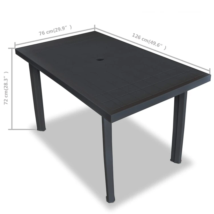 Table rectangulaire en pvc