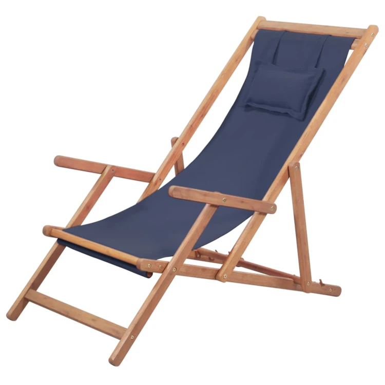 Chaise pliable avec cadre en bois