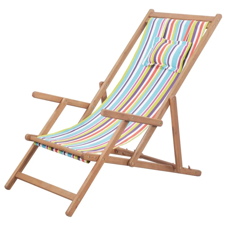 Chaise pliable avec cadre en bois