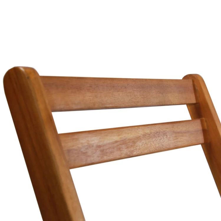 Lot de 2 chaises de bistro en acacia